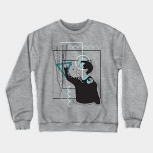 Diamond dust, cast over a black sea version 3 Crewneck Sweatshirt